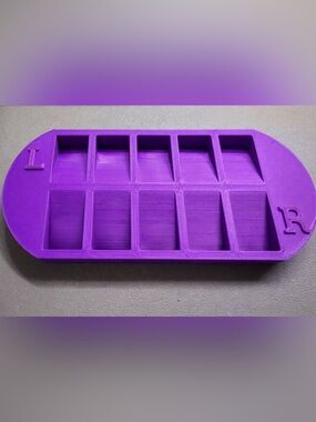 Purple 3D Printed Organizer Nail Tray with Compartments - Free Nail Saver!